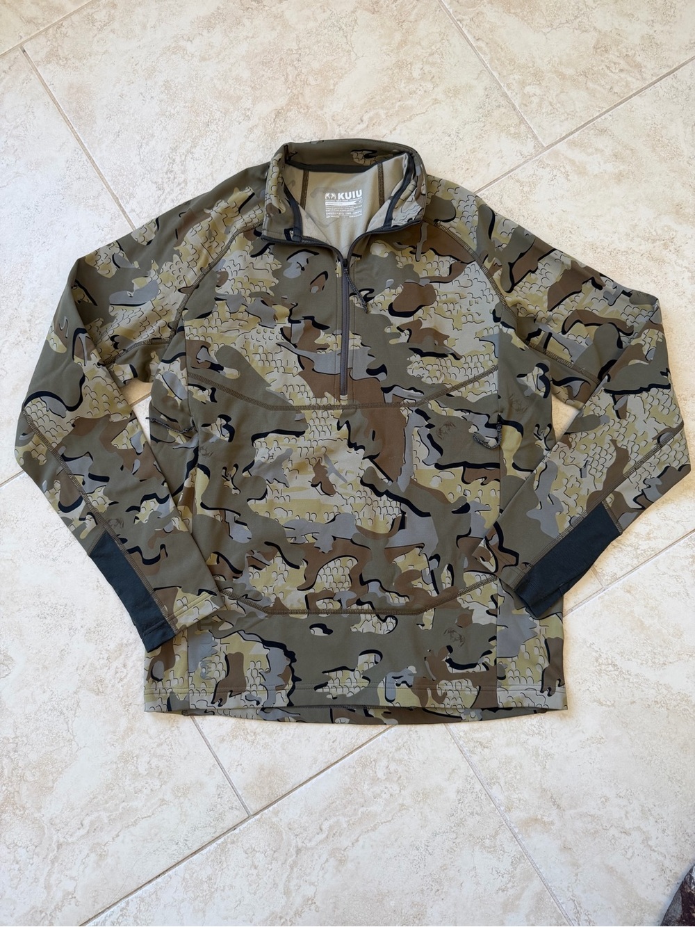 KUIU Strongfleece 210 Velo Camo 1/4 Zip Karuishi Hunting Fleece Jacket